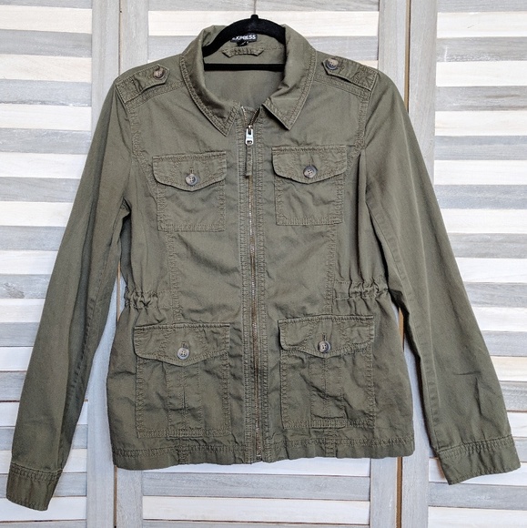 Express Military Jacket in Green Size S - Picture 2 of 5